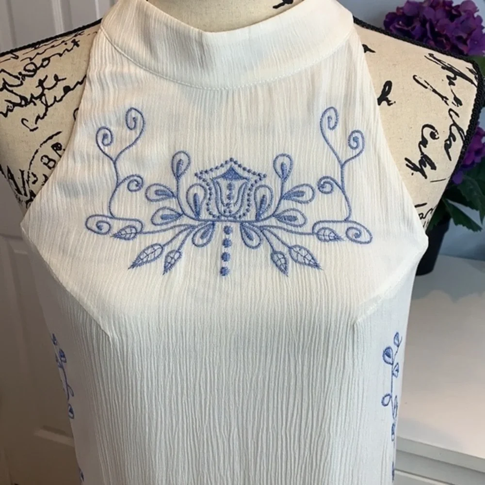 Roberta Embroidered Shift Dress XS - Picture 3 of 6